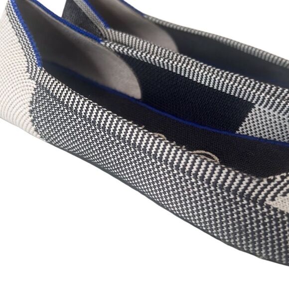 Rothy's The Flat Black and Tan Round Toe Patterned Flats Size 7 - Picture 8 of 11